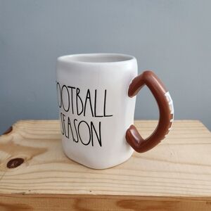 Rae Dunn Football Season Football Handle Ceramic Mug NWOT